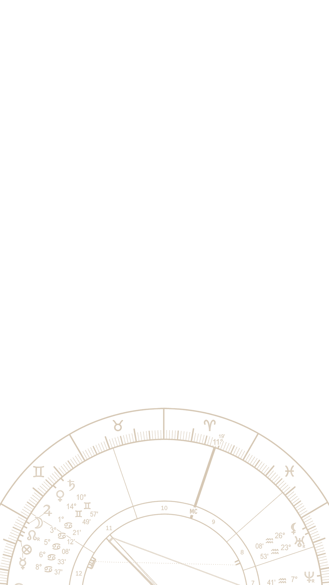 Decorative birth chart