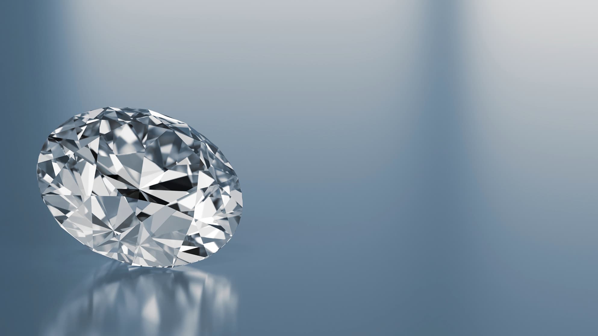 Taly contact background with reflected diamond